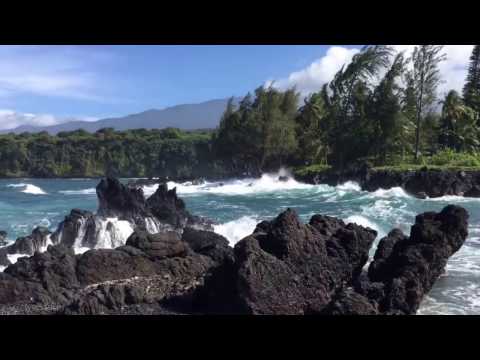 Relax to Maui's Powerful Waves on The North Side, Keana'e. Most Beautiful Beach.