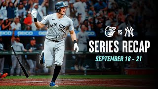 Yankees vs. Orioles Series Recap | September 18-21, 2025