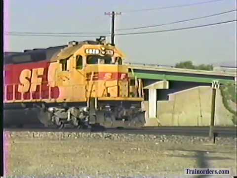 Classic Railroad Series 281 - Santa Fe 5828 West at Colton, CA January 23, 1990