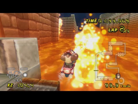 [MKWii TAS] N64 Bowser's Castle Flap - 43.379 (No Ultra, Superhopping)