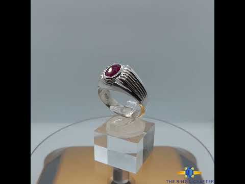 Handmade Ruby Gemstone Ring , 925 Silver Ring With Natural Ruby Stone , Ruby BirthStone Ring