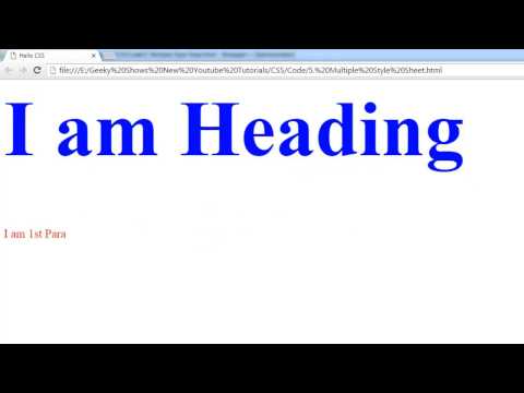 Multiple Style Sheet or Priority of Style Sheets in CSS Hindi