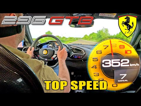 Thumbnail for 352KM/H Ferrari 296 GTB // TOP SPEED on AUTOBAHN by Ferrari 296