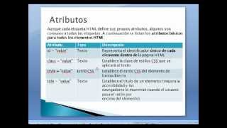 preview picture of video 'Curso de HTML PHP: Unidad 1: Uso de Atributos en las etiquetas'