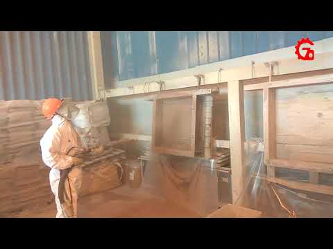 Gaodetec GZ-3ER refractory gunning machine spraying materials in Kerneos Company