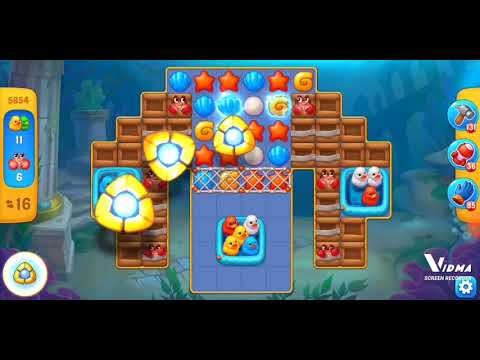Fishdom. 5854 level no boosters and diamonds - 21 move