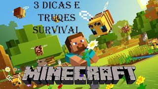 Minecraft Survival - 3 Dicas pra quem tá iniciando no jogo no modo survival