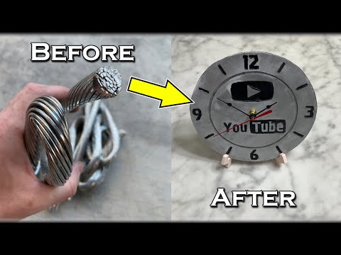 Casting A Working YouTube Clock From Monster Aluminum Cable - Full Sand Casting Process