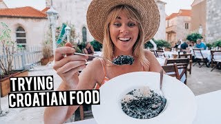 We Tried Traditional Croatian Food | Black Squid Ink Risotto!