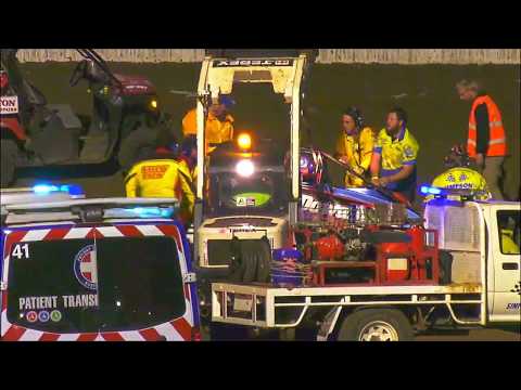 Alex Ross Wingless Sprints Crash  Simpson Speedway 6-4-2019