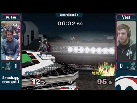 Sweet Spot 3 SSBM - Dr. Tan (Marth) Vs. Vest (Fox) Loser Round 1