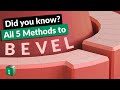 Blender Secrets - Do you know all 5 of these Bevel methods?