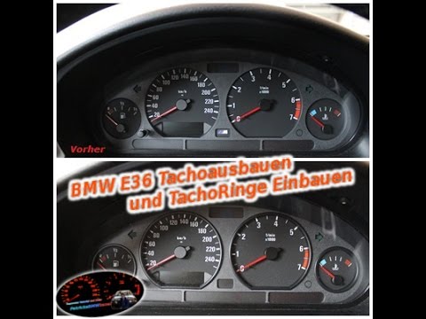 BMW E36 speedometer removal and speedometer rings installation