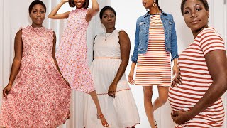 J.CREW TRY ON HAUL 2021 | Cheap Summer Dresses for Pregnant Girls