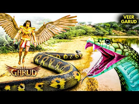 कालीय के अत्याचार पर गरुड़ का प्रचंड प्रहार! | Veer Garud | Garud Puran | Bhakti #garudpuran