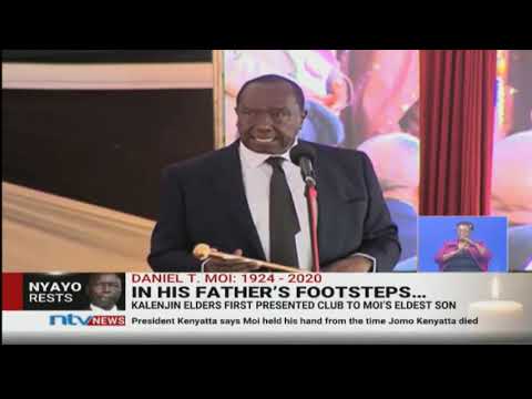 Gideon Moi handed Mzee's ‘fimbo ya Nyayo’ replica as symbolic leadership