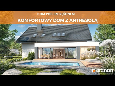 Dom pod szczęślinem – Komfortowy dom z antresolą I ARCHON+ Projekty Domów