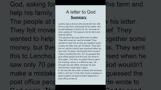 A letter to God class 10 | a letter to God class 10 summary #class10