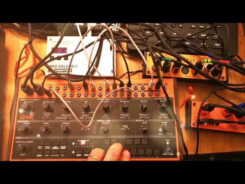 Behringer Crave + Kenton Pro Solo Mk3 patch (Pro Solo as second LFO for Crave)