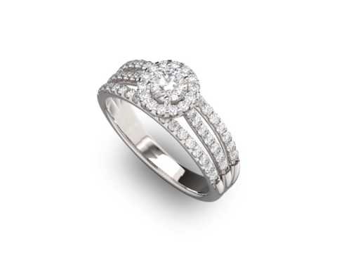 POLAD Diamond Engagement Ring - 1.02 ctw D42455-2