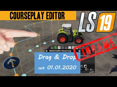 ➡️LS19 INGAME-Courseplay-Editor jetzt aktiv. Kurs bearbeiten, Punkte verschieben+hinzu+löschen