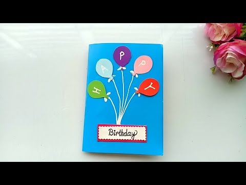 Beautiful handmade birthday pop up card idea //Birthday card idea