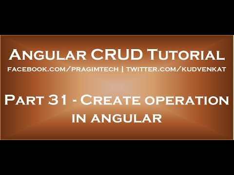 Create operation in angular