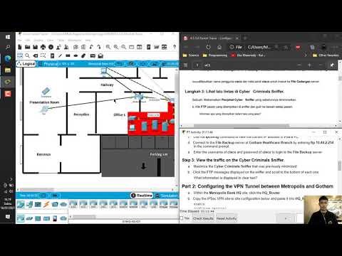 4.3.3.4 Packet Tracer - Configuring VPN Tunnel Mode - Wahyu Bagus Budi Santoso