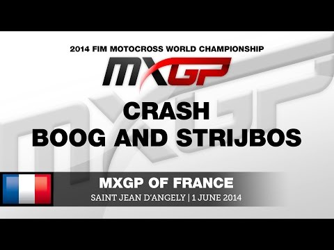 MXGP of France 2014 Crash Boog And Strijbos - Motocross