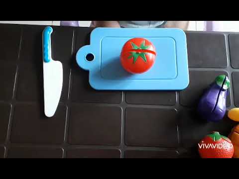 Fruits vegetable cutting playtime with rhymes