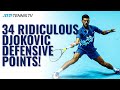 34 Times Novak Djokovic Won A Tennis Point With RIDICULOUS Defence! ⛔️