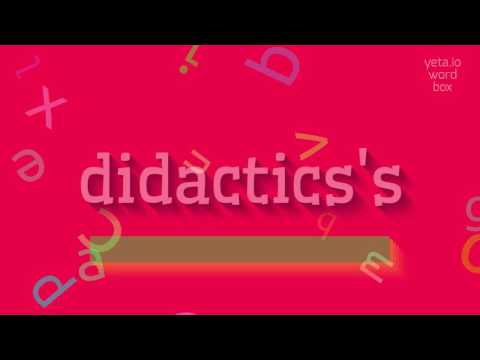 DIDACTICS'S - HOW TO PRONOUNCE DIDACTICS'S? #didactics's