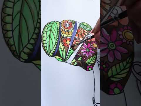 Rangi by Jasvir | #colouringbook | #ecoline | Watercolour | Simple Art Style