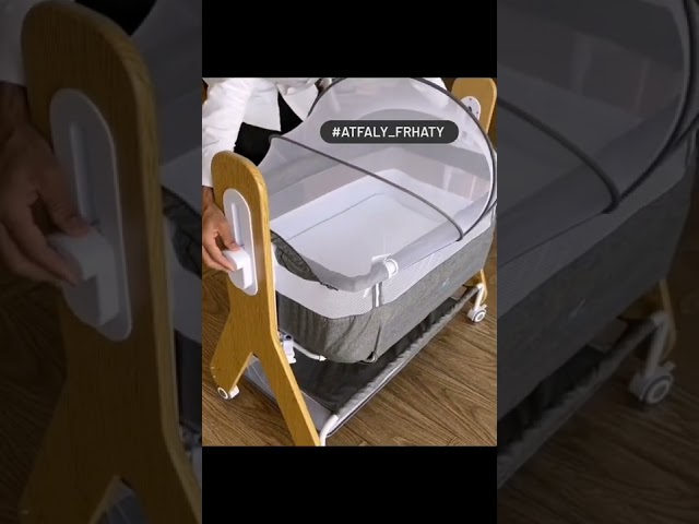 سرير اطفال بديكور خشبي