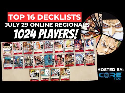 One Piece Card Game: Top 16 Deck Lists | 1024 Players CoreTCG July 29 Online Regionals!
