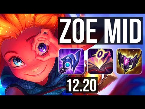 ZOE vs ZIGGS (MID) | 12/1/4, 1.2M mastery, Legendary | EUW Diamond | 12.20