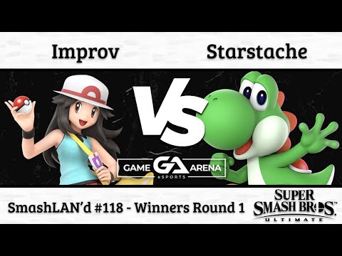 SmashLAN'd 118: Improv (Pokemon Trainer) vs. Starstache (Yoshi, Wolf) - Winners Round 1
