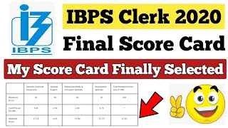 SELECTED IN IBPS CLERK 2020 | MY IBPS CLERK MAINS SCORECARD !! FINALLY SELECTED IN BANK OF INDIA
