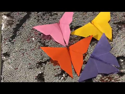 Easy origami butterfly🦋:How to make simple paper butterflies.../28/03/2020