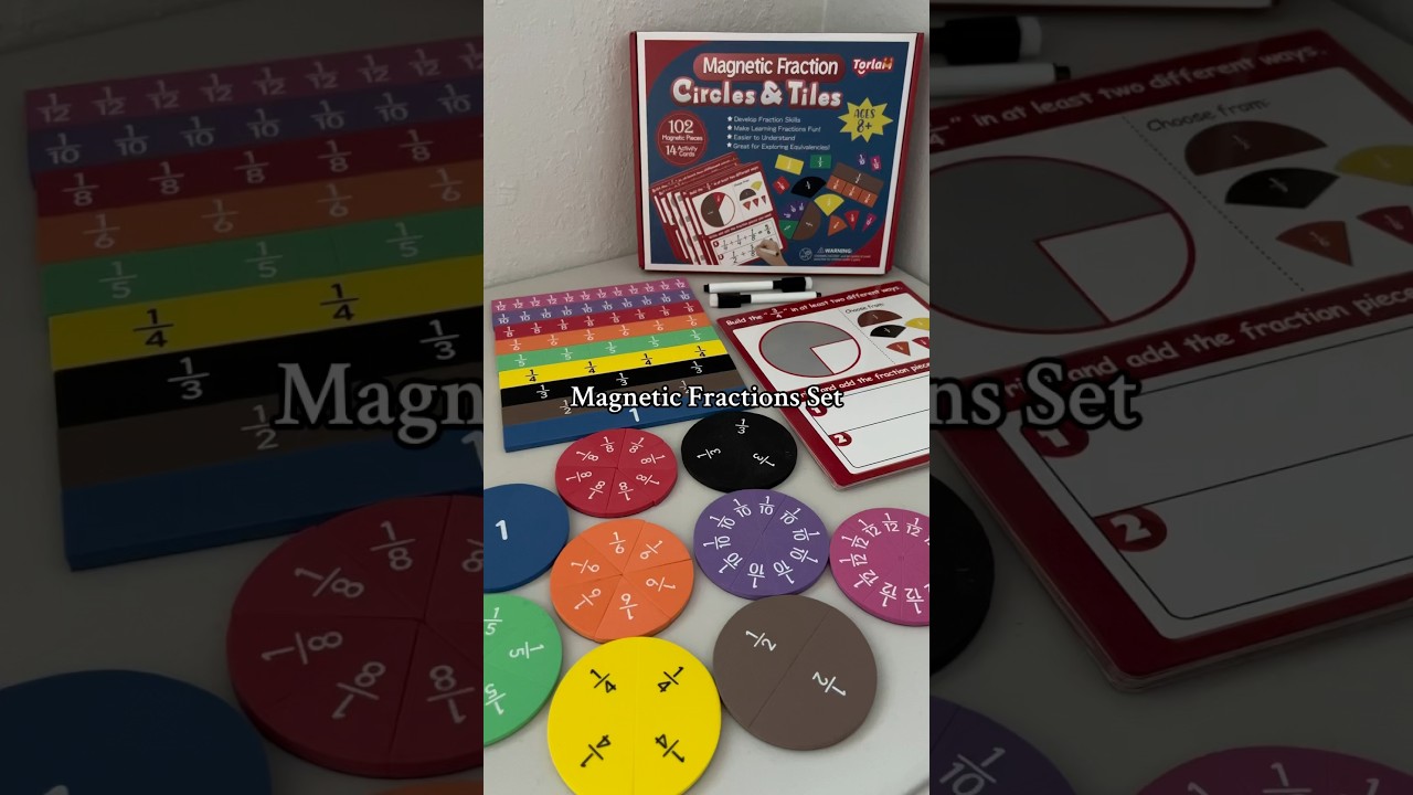 Magnetic Fractions Set #mathmatics #mathstricks #mathhacks #fractions #fractionstricks #homeschool