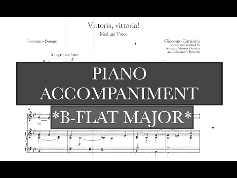 Vittoria, mio core (G. Carissimi) - Bb/B-Flat Major Piano Accompaniment - Karaoke