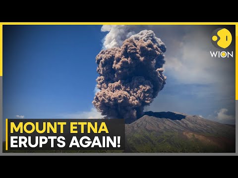 Mount Etna Eruption: Mount Etna Shrouds Sicilian Sky with Volcanic Ash | WION NEWS