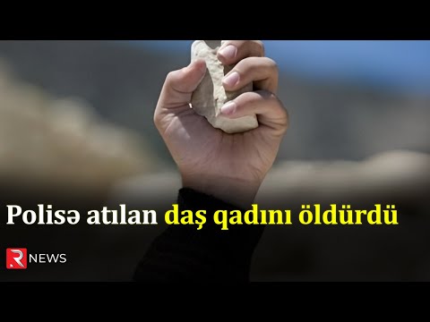 Polisə atılan daş qadını öldürdü