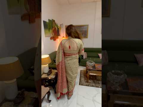 Infused with modernity!! #sareelove  #assam #bamboo #vegansilk #style #blouse #saree #shorts #short