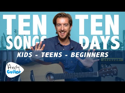 LEARN 10 SONGS IN 10 DAYS // How To Play Guitar For Younger Absolute Beginners