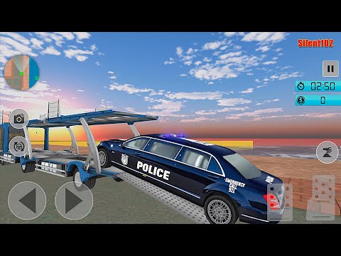 US Police Limo Transport Driving & Parking - Police Car Transporter Game - Android Gameplay