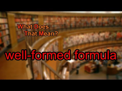 What does well-formed formula mean?