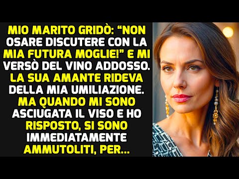 Mio Marito Gridò: “Non Discutere Con La Mia Futura Moglie!” E Mi Versò Del Vino Addosso STORIE VITA