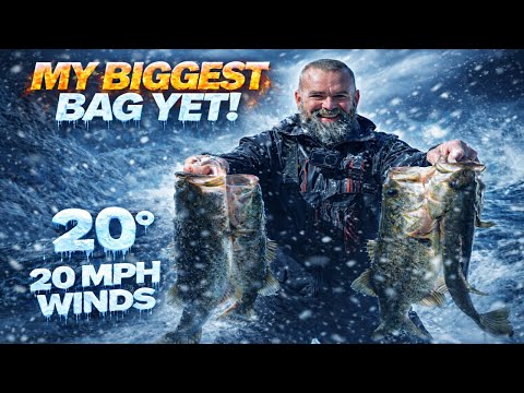 My BIGGEST Bag EVER on Lake Panasoffkee!!! (20 degrees & 20 Mph Winds)  #florida #fishing  #winter