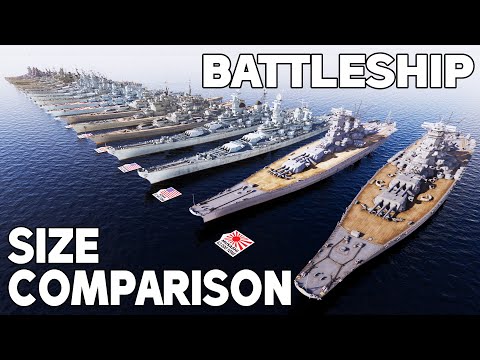 BATTLESHIP SIZE COMPARISON